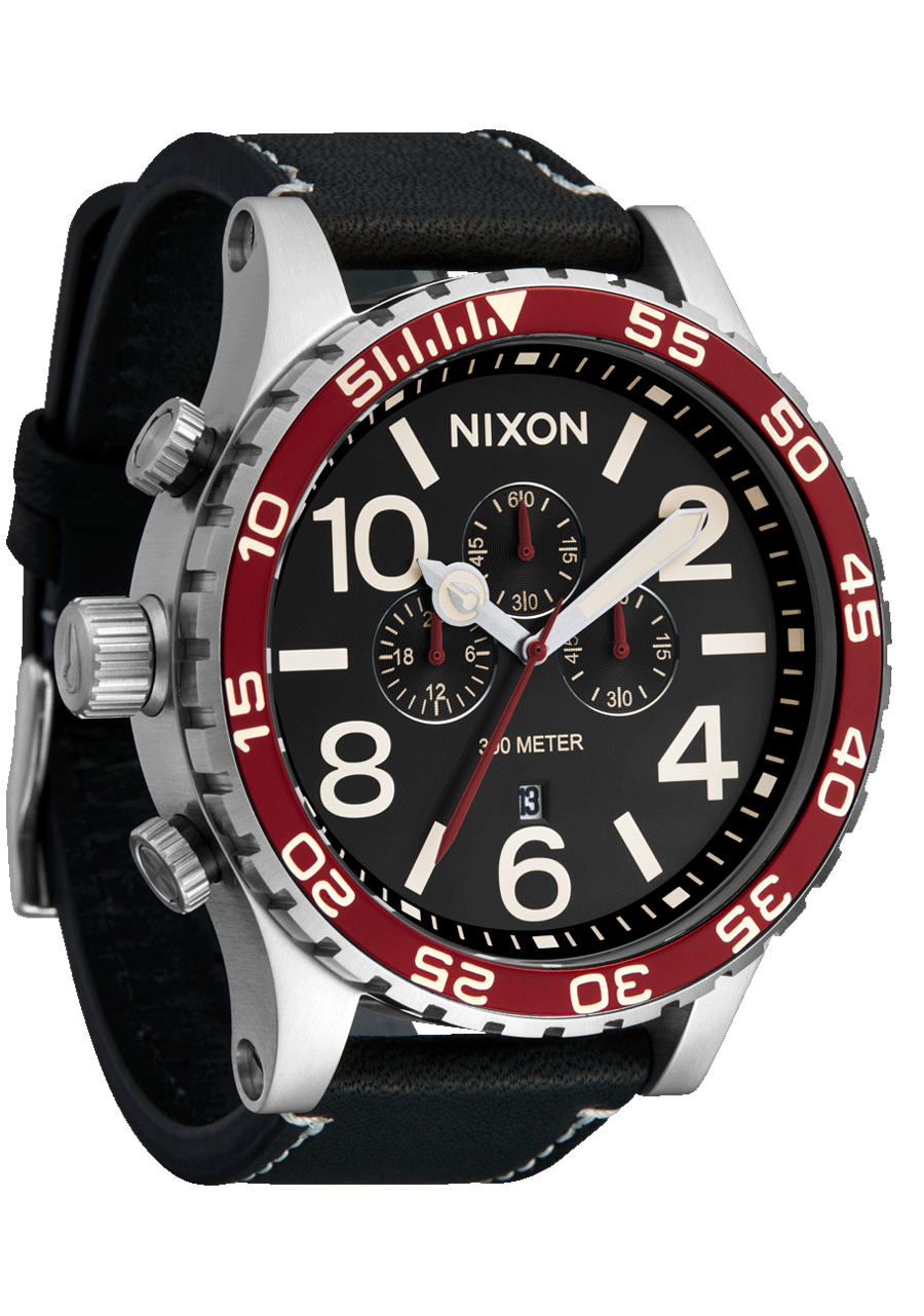 51-30 Chrono Leather - Silver / Black / Cranberry View 2