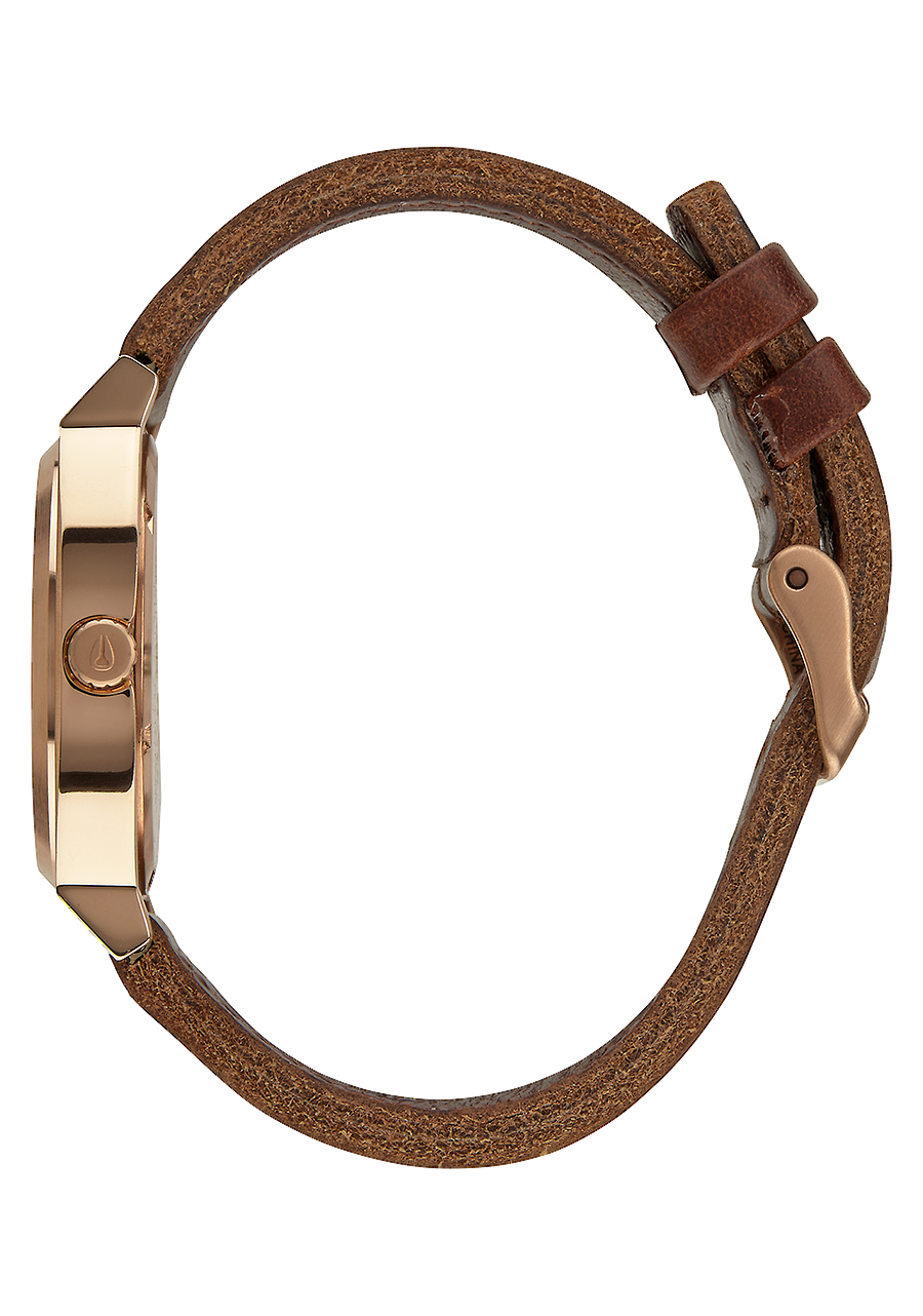 
Nixon Time Teller Watch - Analog - Rose Gold / Gunmetal / Brown - View 2
