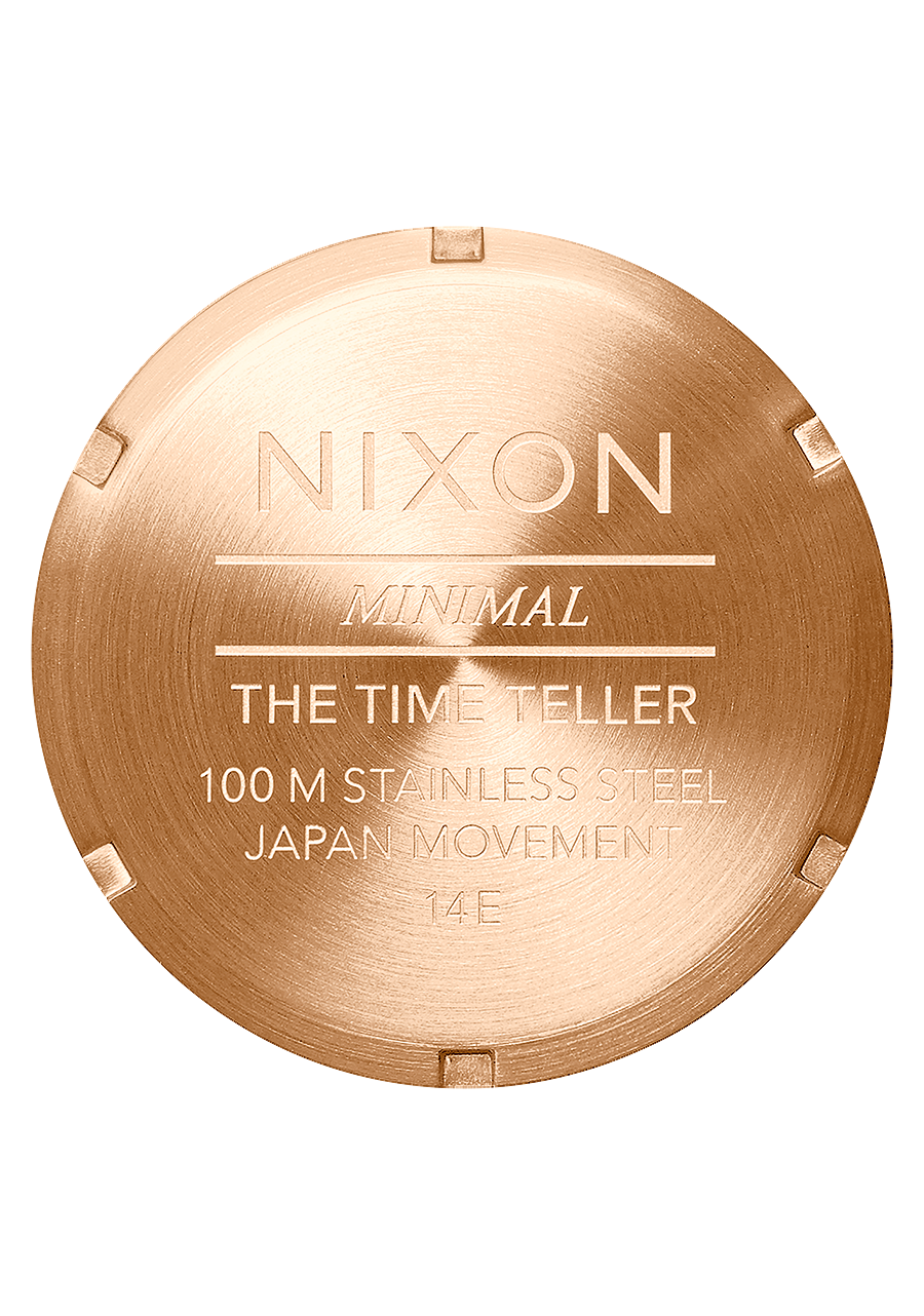 
Nixon Time Teller Watch - Analog - Rose Gold / Gunmetal / Brown - View 4
