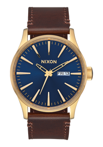 Sentry Leather - Polished Gold / Navy Sunray View 1