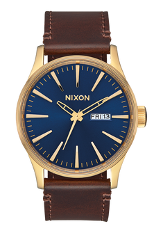 Sentry Leather - Polished Gold / Navy Sunray