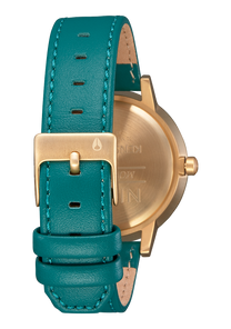 
Nixon Kensington Leather Watch - Analog - Gold / White / Teal - View 3