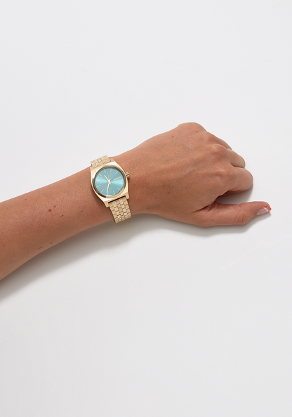 Medium Time Teller - Light Gold / Turquoise View 5