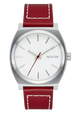 Time Teller Leather - Silver / Egret / Cranberry