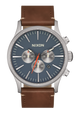 Sentry Chrono Leather - Lt Gunmetal / Basalt / Sienna