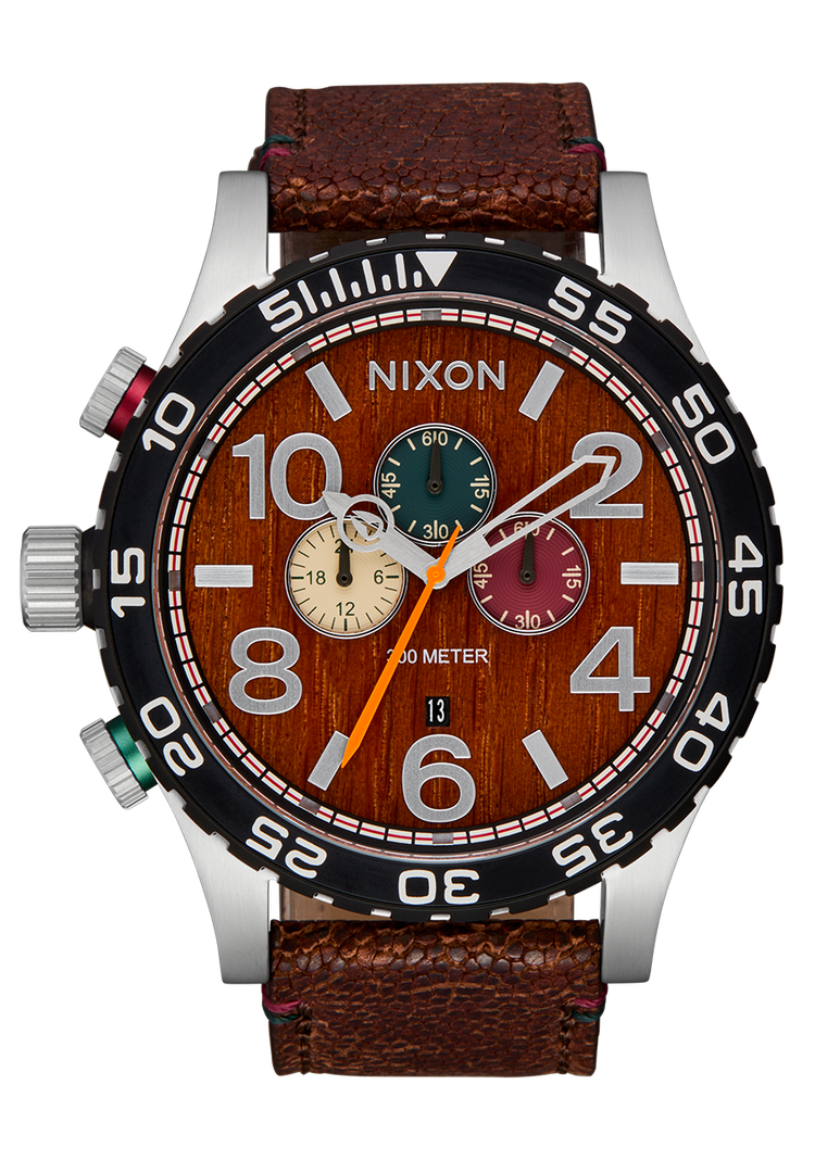 51-30 Chrono Leather - Silver / Rosewood / Chocolate
