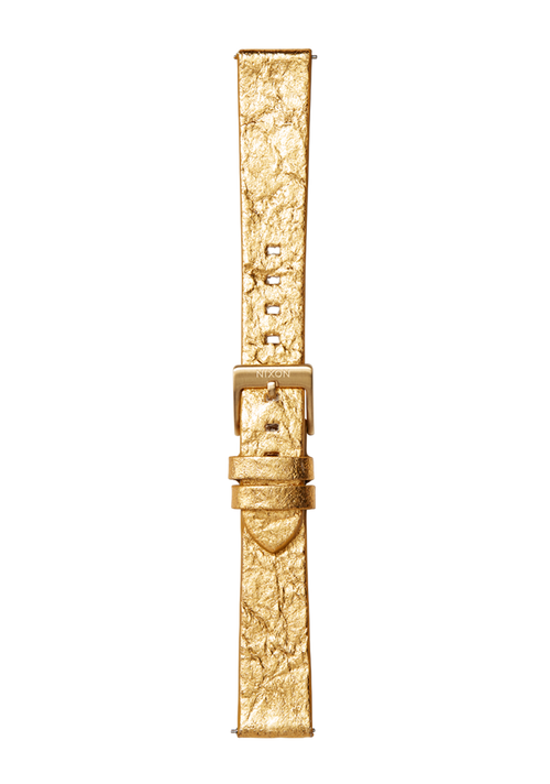 16mm Pineapple Leather Band - Gold Foil