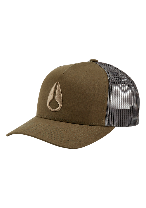 Iconed Trucker Hat - Dark Olive