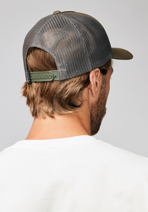 Iconed Trucker Hat - Dark Olive