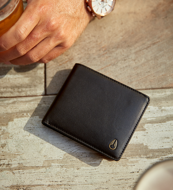 Pass Leather Wallet - Black