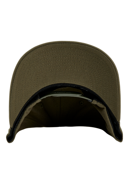 Deep Down Snapback - Olive View 4