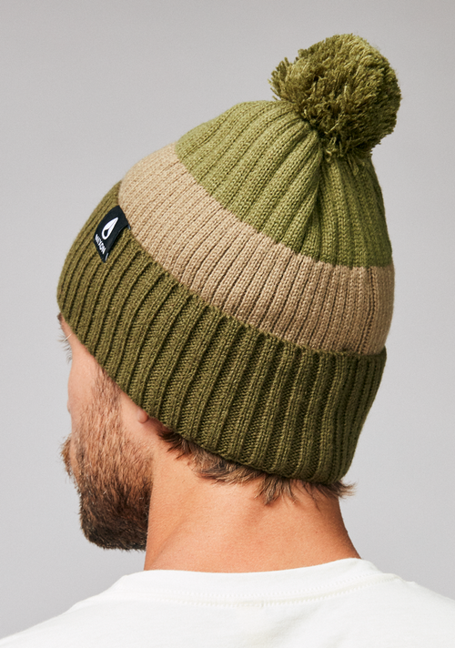 Schrader Pom Beanie - Olive / Multi