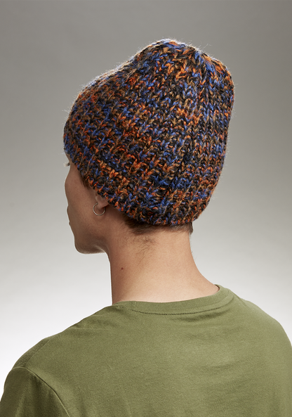 Owens Beanie - Black / Blue Multi View 4