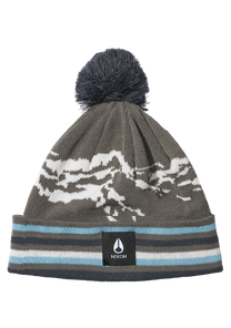 Ridge Pom Beanie - Gray / Multi View 1