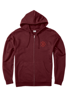 Spot Full Zip Hoodie - Burgundy