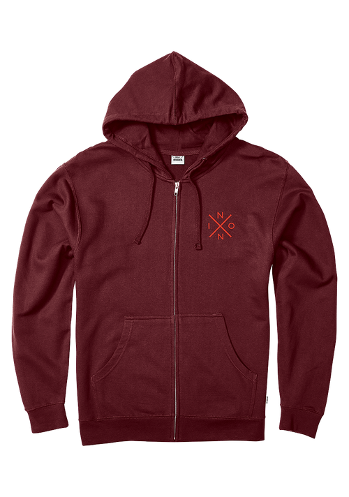 Spot Full Zip Hoodie - Burgundy