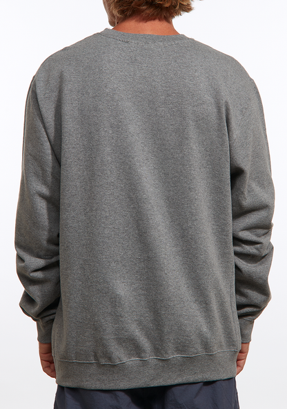 Wordmark Crew Sweatshirt - Dark Heather Gray View 3