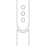 
Nixon Grey band with three circular holes. Watch - Band - Grey band with three circular holes. - View 1